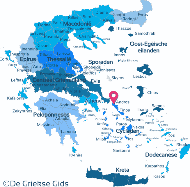 Map of Andros