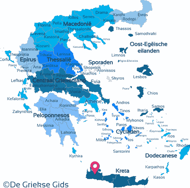 Map of Chania Prefecture