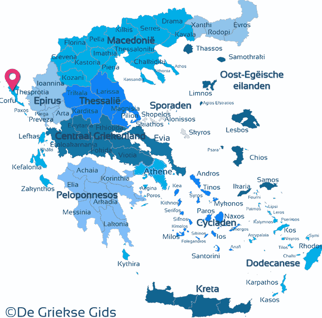 Map of Corfu