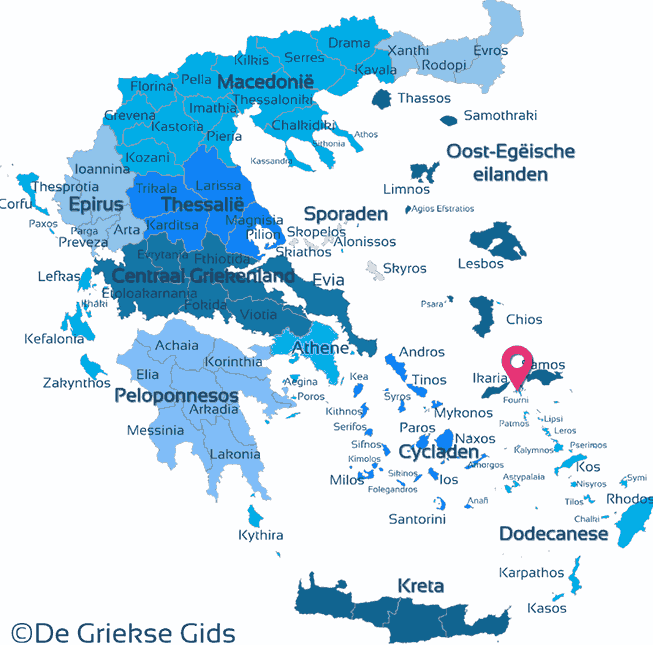 Map of Fourni