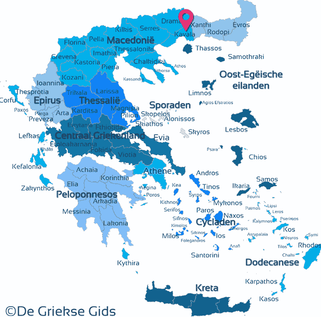 Map of Kavala