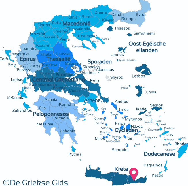 Map of Lassithi Prefecture