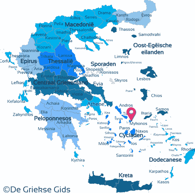 Map of Mykonos