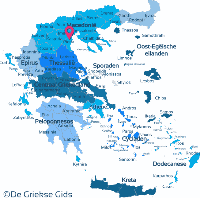Map of Pieria