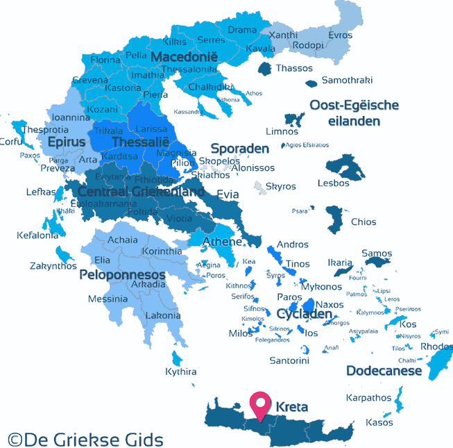 Map of Rethymno Prefecture