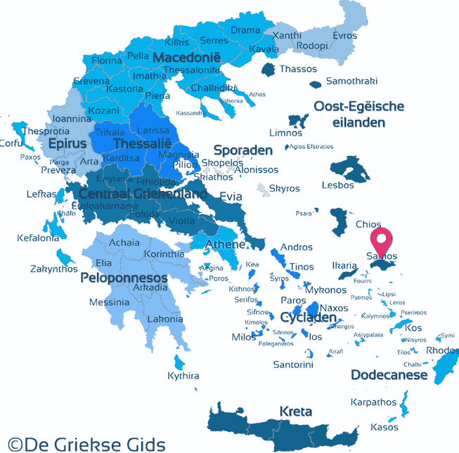 Map of Samos