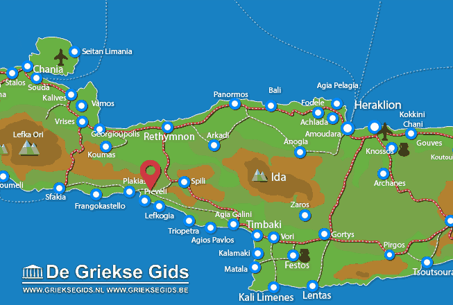 Map of Kourtaliotiko Gorge