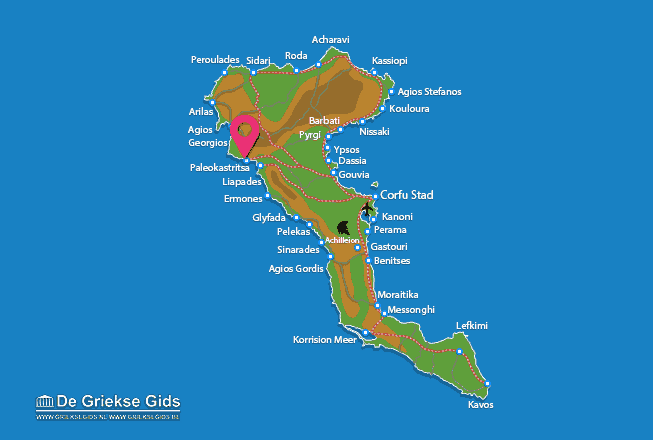 Map of Paleokastritsa