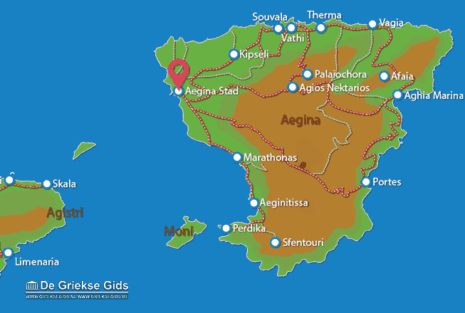 Map of Aegina town