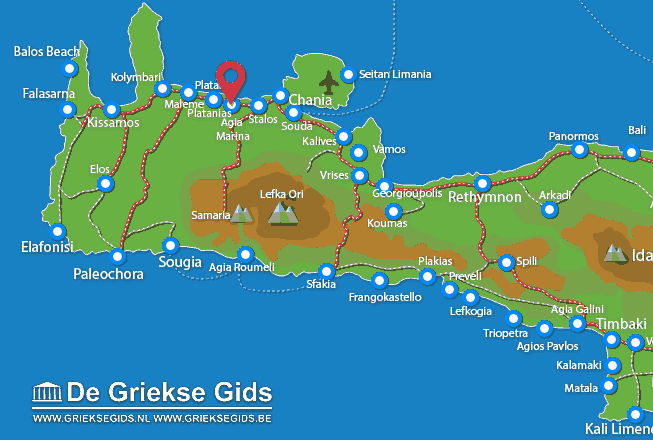 Map of Agia Marina