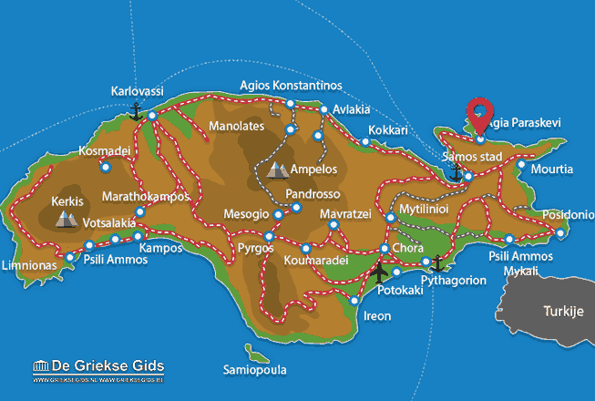 Map of Agia Paraskevi