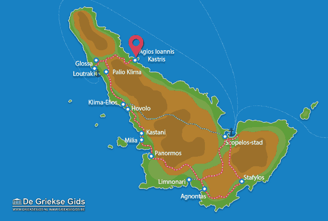 Map of Agios Ioannis Kastri