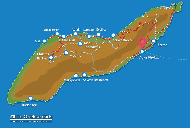 Map of Agios Kirykos