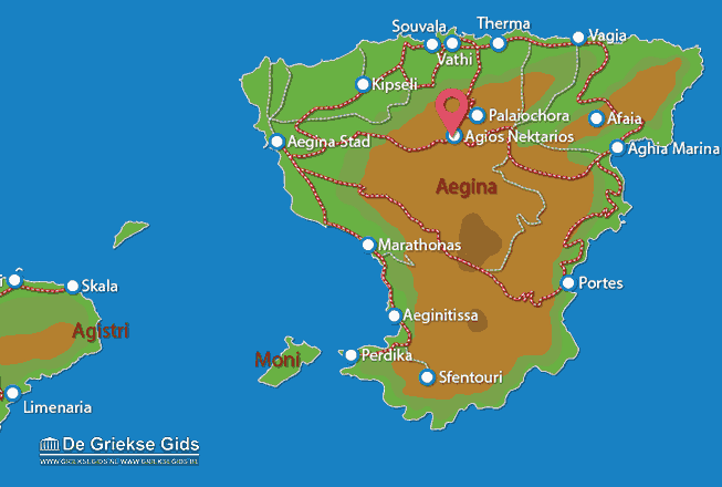 Map of Agios Nektarios