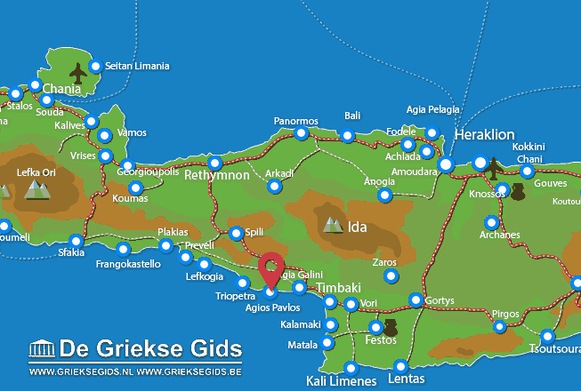 Map of Agios Pavlos