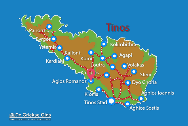 Map of Agios Romanos