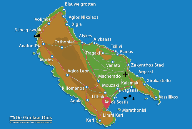 Map of Agios Sostis