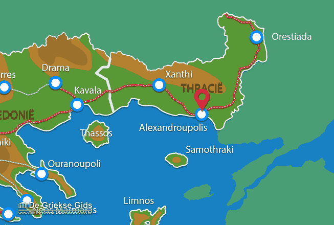Map of Alexandroupolis