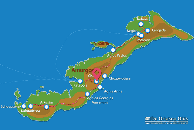 Map of Amorgos town