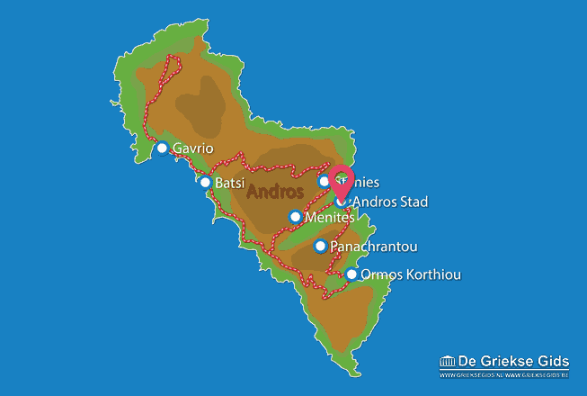 Map of Andros town