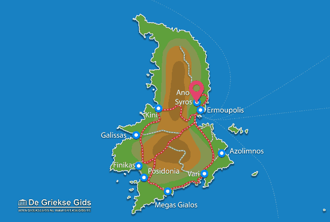 Map of Ano Syros