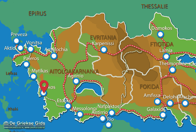 Map of Astakos