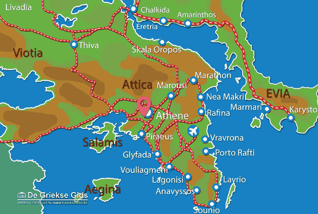 Map of Athens