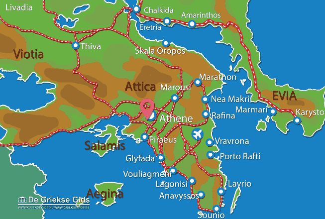 Map of Ancient Agora of Athens