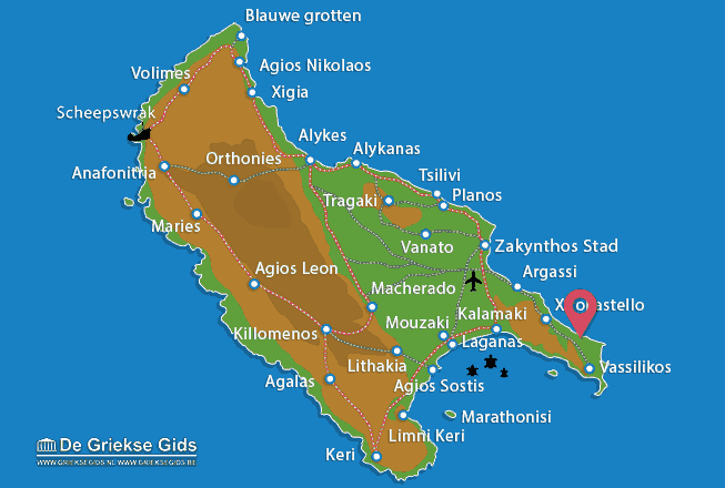 Map of Banana beach