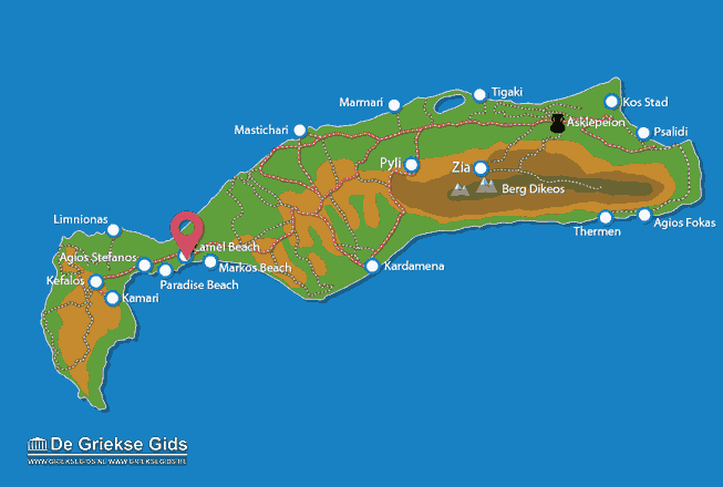 Map of Camel beach