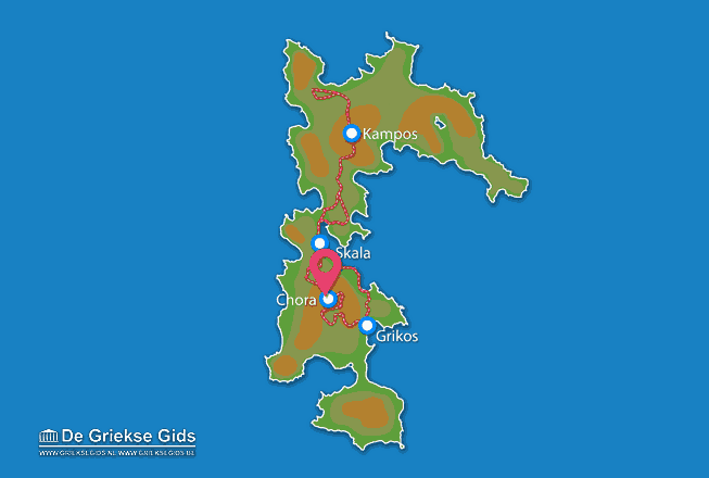 Map of Chora Patmos