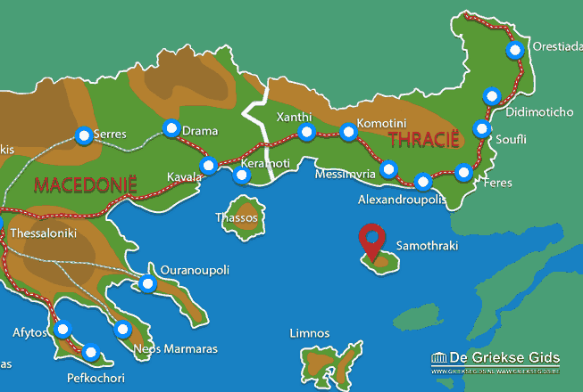 Map of Chora Samothrace