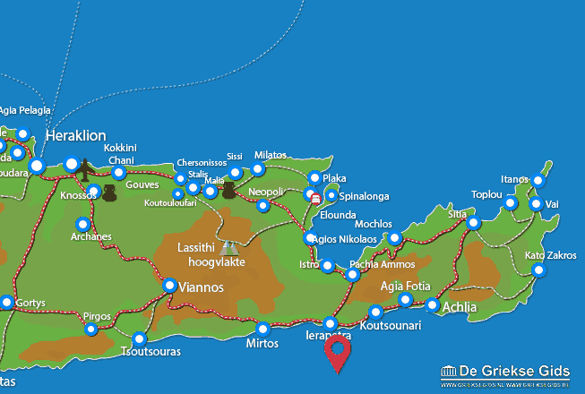 Map of Chrissi island