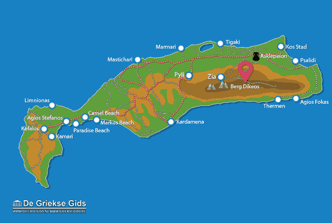 Map of Dikeos mountain