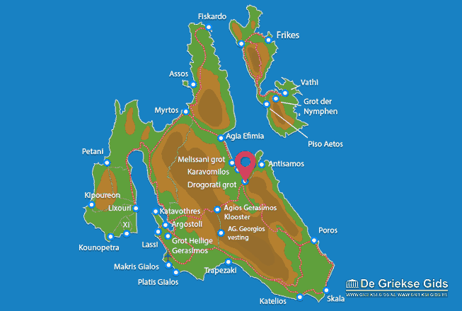 Map of Drogarati caves