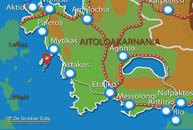 Map of Kastos (island)