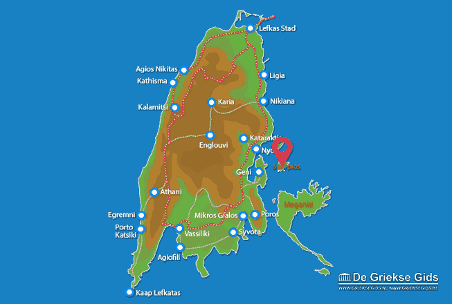 Map of Skorpios (island)