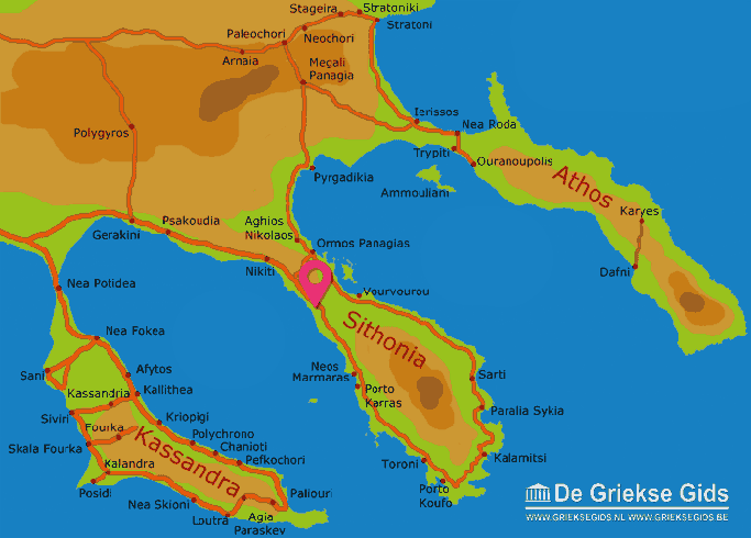 Map of Elia beach