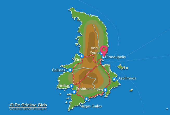 Map of Ermoupolis