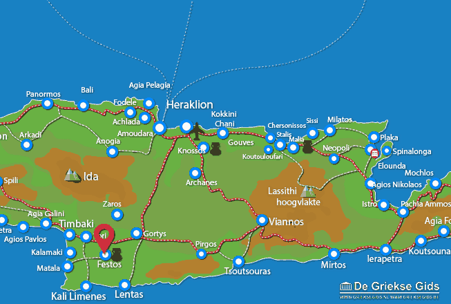 Map of Phaistos
