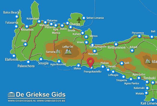 Map of Frangokastello