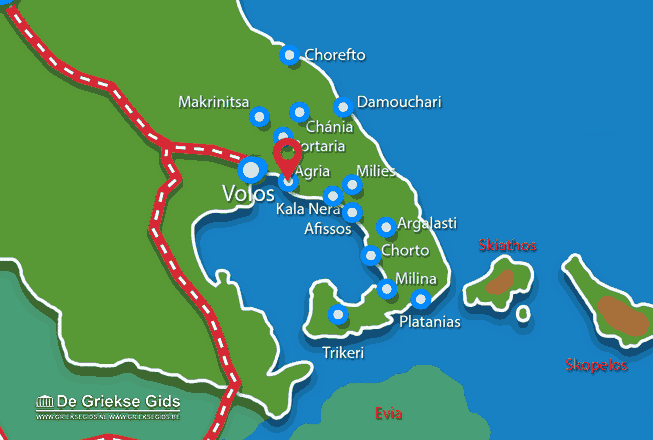 Map of Agria Pelion