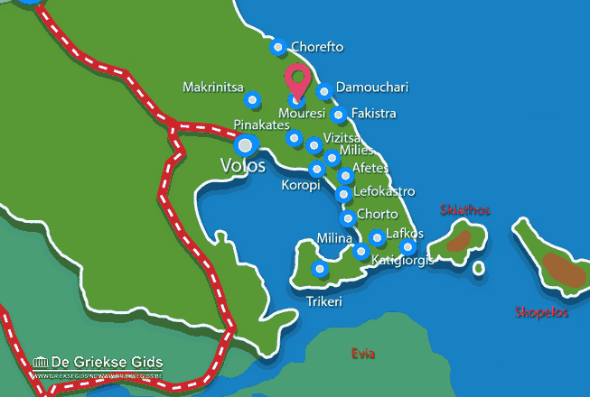 Map of Fakistra Pelion