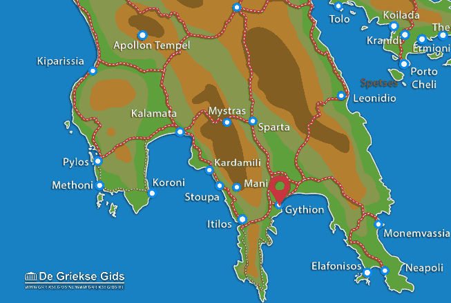 Map of Gythio