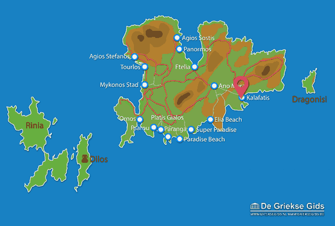 Map of Kalafatis