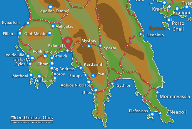 Map of Kalamata