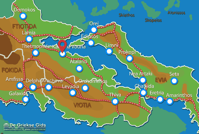 Map of Kamena Vourla