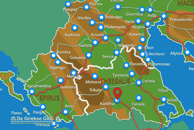 Map of Karditsa town
