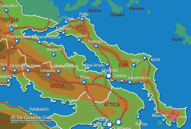 Map of Karystos