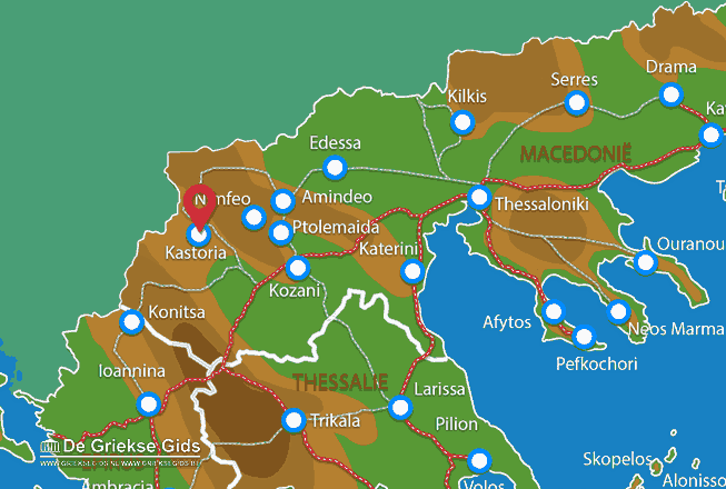 Map of Kastoria city